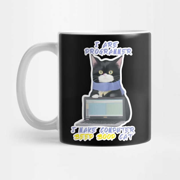 I are programmer i make computer beep boop Cat by LycheeDesign